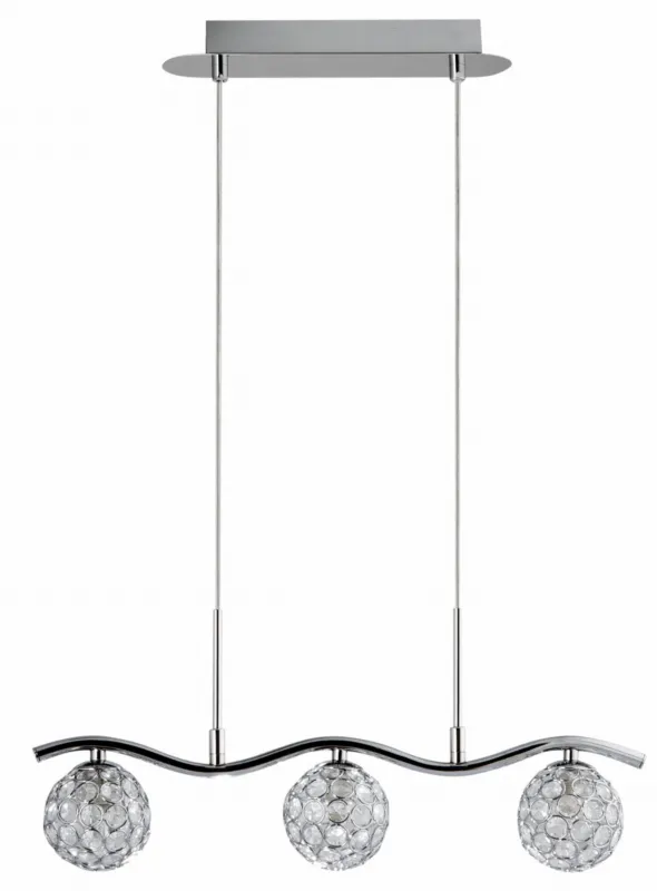 Do wyczerpania zapasów Lampa wisząca Candellux Starlet chromowa z kryształkami 3×G9