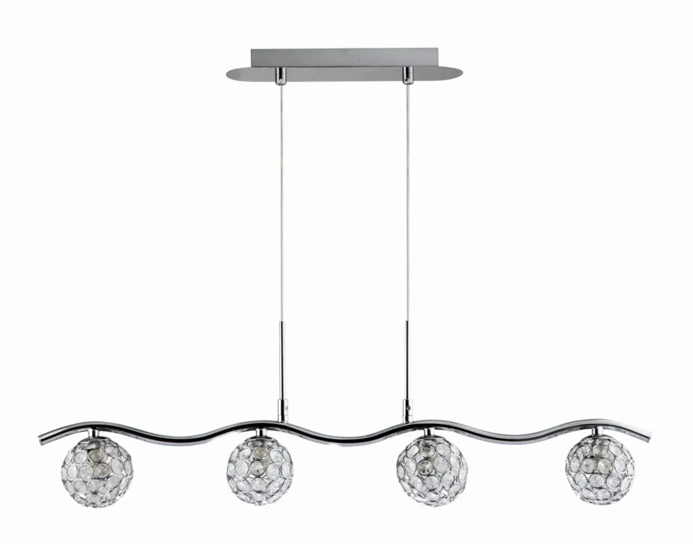 Lampa wisząca Candellux Starlet chromowa z kryształkami 4×G9 Hit cenowy