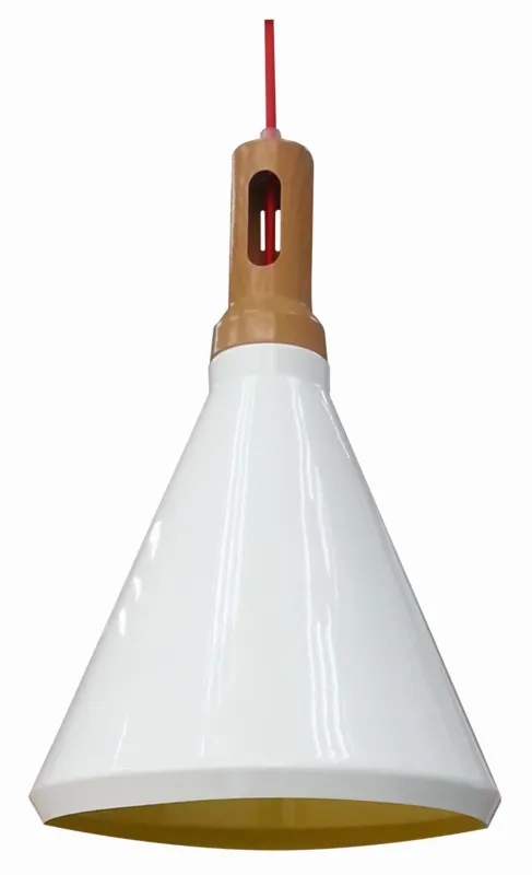 Do wyczerpania zapasów Lampa wisząca Candellux Robinson biała z żółtym wnętrzem 1×E27