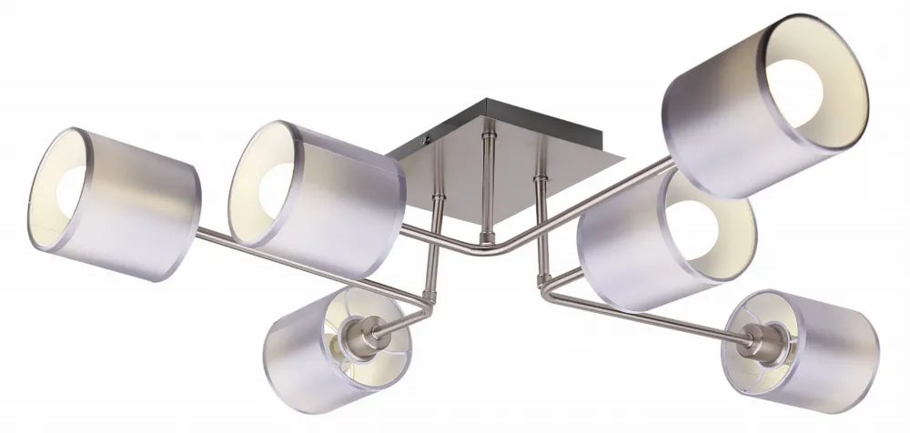 Bezpieczna płatność Lampa wisząca Candellux Sax 36 satyna nikiel 6×E14