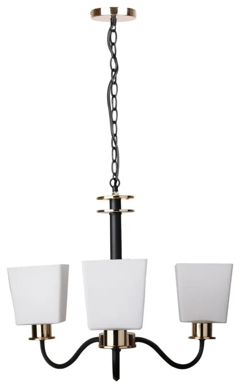 Obniżka ceny Lampa wisząca Candellux Schubert czarno-złota 3×E27