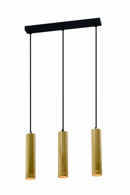 Lampa wisząca Candellux Tubo czarna stalowa 3×GU10 Bezpieczne zakupy
