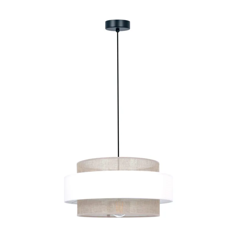 Lampa wisząca CEZAR K-5271 Biały, beżowy 1 źr., E27, 15W LED - Kaja Do wyczerpania zapasów