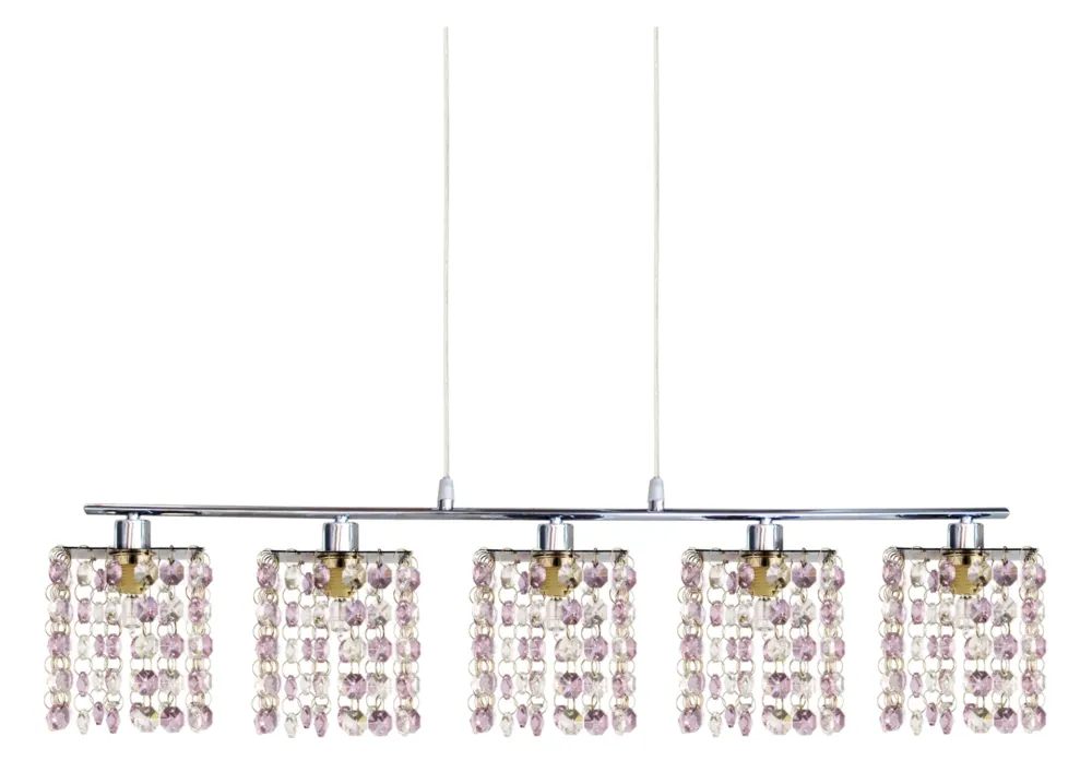 Lampa wisząca Classic chromowy, kryształki fioletowe 0xG9 35-59294 - Candellux Lighting Bezpieczna płatność