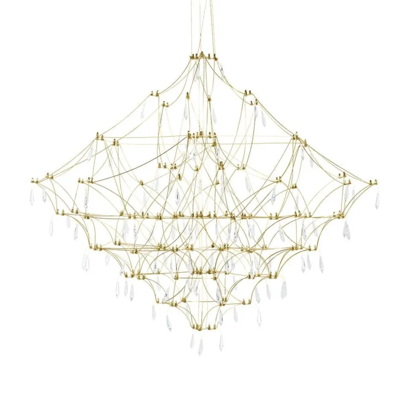Lampa wisząca CONSTELATION 120 GOLD LED, stal szczotkowana – Moosee Dodaj do koszyka