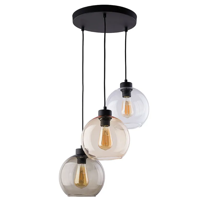 Lampa wisząca Cubus Czarny 3x E27 - TK Lighting Szybka dostawa