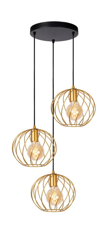 Lampa wisząca Danza złoty i odcienie złota, czarny E27 21428/13/02 - Lucide Ograniczona ilość