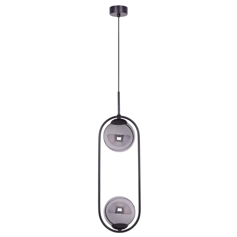 Dostępne od ręki Lampa wisząca DAVOS K-5111 Grafitowy, czarny 2 źr., E14, 10W LED - Kaja