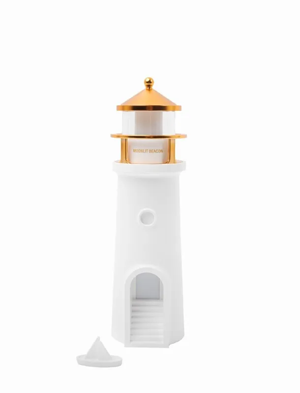 Wybór klientów Lampa stołowa Lampka nocna z projektorem SHP LIGHTHOUSE biało-złota – SHP