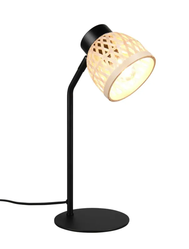 Lampa stołowa Laurent czarny, naturalny E14 R56091032 - RL Hit cenowy