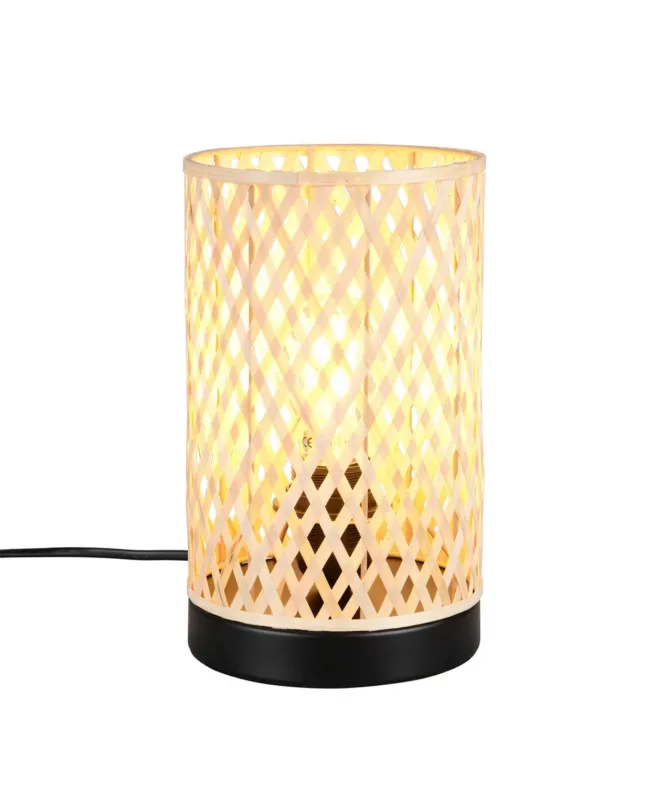 Wyjątkowa oferta Lampa stołowa Laurent czarny, naturalny E27 R56091932 - RL
