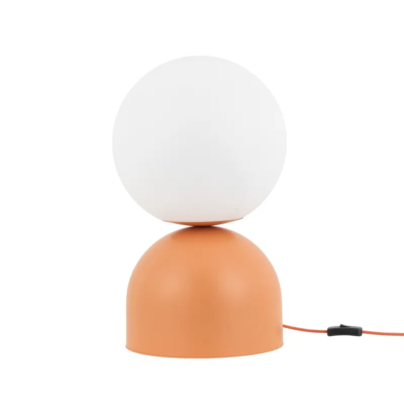 Obniżka ceny Lampa stołowa Miki Salmon Big Pomarańczowy 1x E27 - TK Lighting