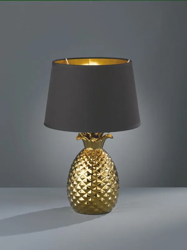 Tani Lampa stołowa Pineapple złoty i odcienie złota, czarny E27 R50431079 - RL