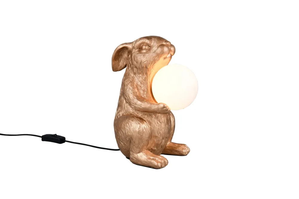 Hit sprzedaży Lampa stołowa Rabbit złoty i odcienie złota G9 R56511079 - RL
