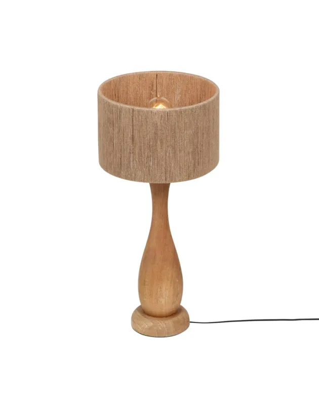Cena promocyjna Lampa stołowa Toba naturalny, naturalny E27 567200130 - Trio