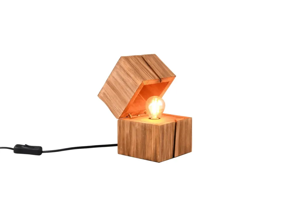 Premium Lampa stołowa Treasure drewno jasne i ciemne E14 514110130 - Trio