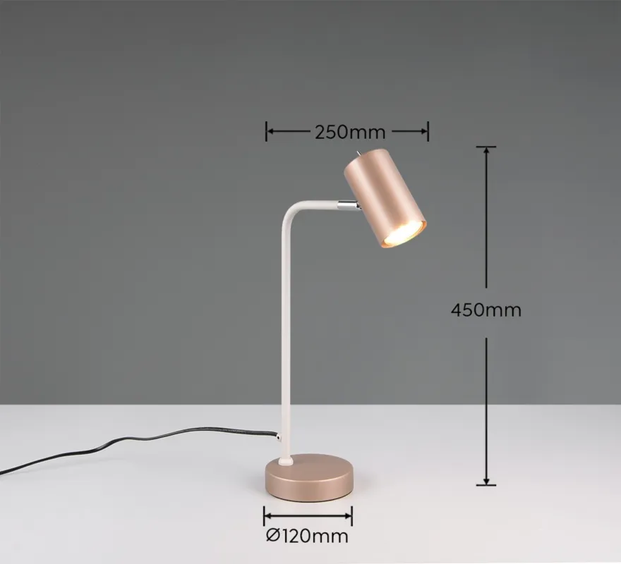 Darmowy zwrot Lampa stołowa Vantos Dl165512400 kawowy, brązowy GU10 - Trio