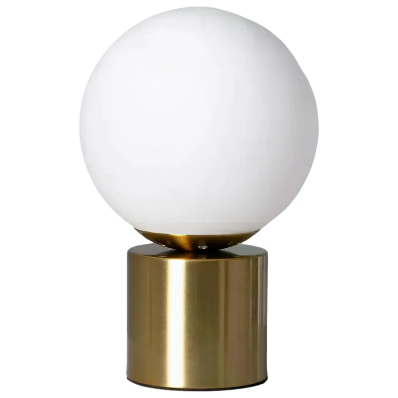 Lampa Stołowa Złota Kula Mleczna Abruzzo Gibis 1xE27 Wyprzedaż