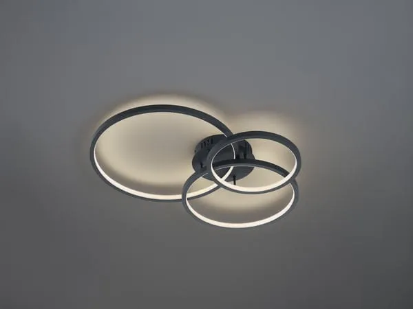 Darmowy zwrot Lampa sufitowa Aaron antracyt LED zintegrowany 652710342 - Trio