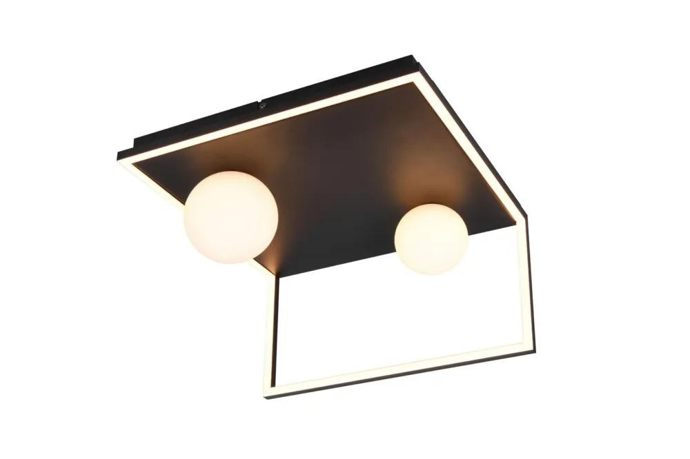 Hit sprzedaży Lampa sufitowa Arola czarny, biały LED zintegrowany 638110132 - Trio