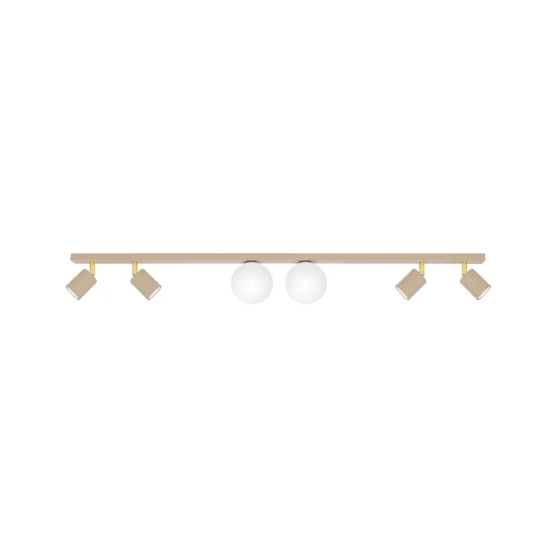 Bezpieczne zakupy Lampa sufitowa ASPA K-5832 Beż, biały, złoty 6 źr., G9 + GU10, 10W LED - Kaja