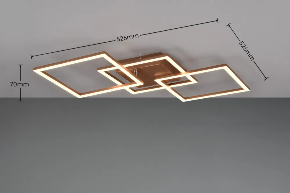 Darmowy zwrot Lampa sufitowa Astril Dl165-64493 kawowy, brązowy LED zintegrowany - RL