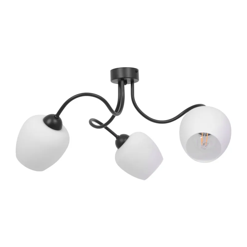 Lampa sufitowa BELLA K-5185 Czarny, biały 3 źr., E27, 15W LED - Kaja Kup teraz