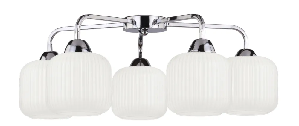 Taniej Lampa sufitowa Candellux Cromado srebrna 5×E27