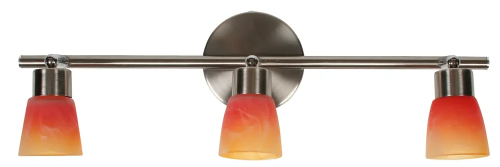 Hit sprzedaży Lampa sufitowa Candellux Drops satynowy nikiel z kloszem rainbow 3×G9