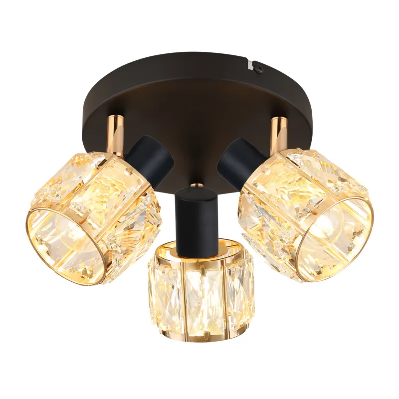 Promocja Lampa sufitowa Candellux Dubai czarna 3×E14