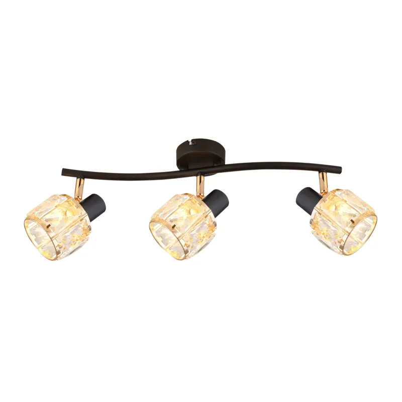 Zniżka Lampa sufitowa Candellux Dubai czarna listwa 3×E14