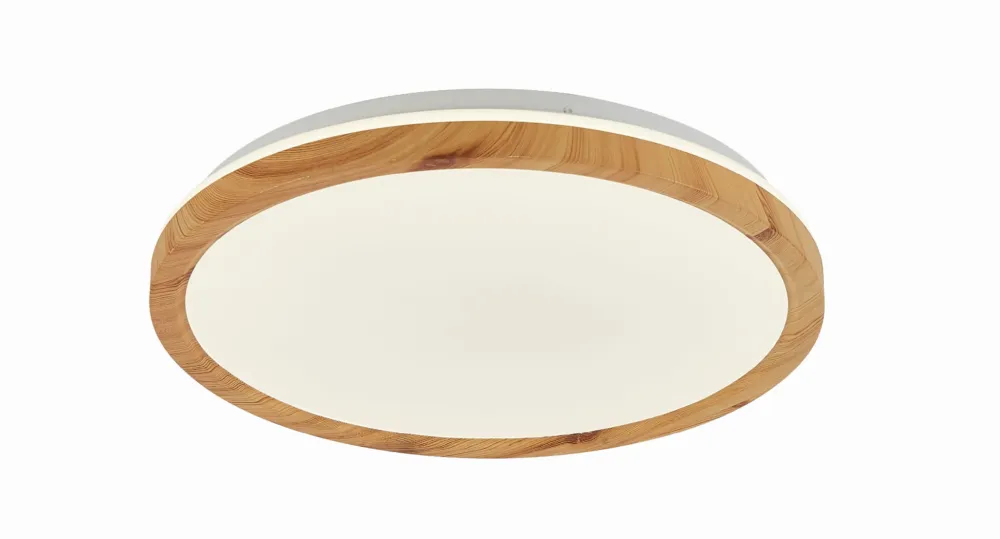 Do wyczerpania zapasów Lampa sufitowa Candellux Kato 400 biała z jasnym drewnem 1×LED