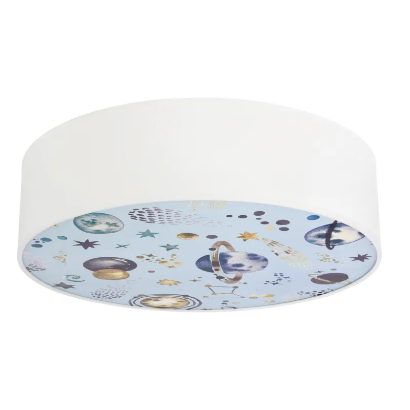 Lampa sufitowa Candellux Kiddy biała z białym abażurem Rabat