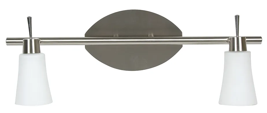 Lampa sufitowa Candellux Kroton nikiel mat z białym kloszem 2×G9 Szybka dostawa