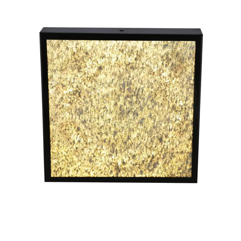 Ograniczona ilość Lampa sufitowa Candellux Luxan czarna z fornirowym kloszem golden
