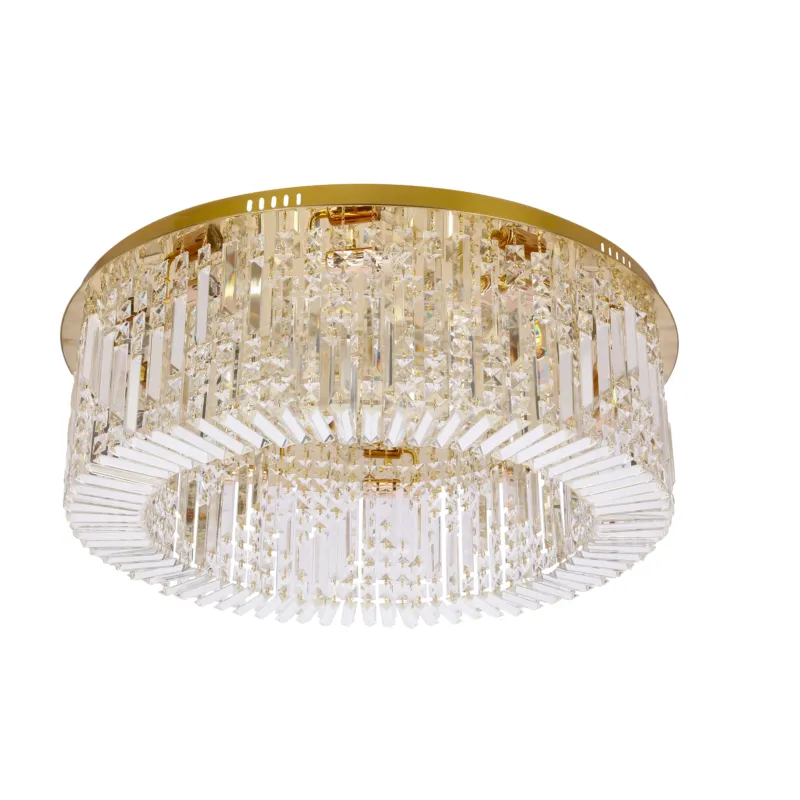 Hit cenowy Lampa sufitowa Candellux Maranga złota z bezbarwnymi kryształami 10×E14