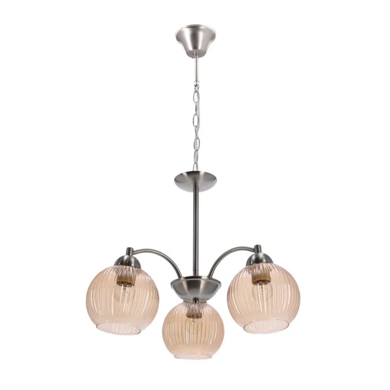 Popularny Lampa sufitowa Candellux Medina nikiel mat 3×E27