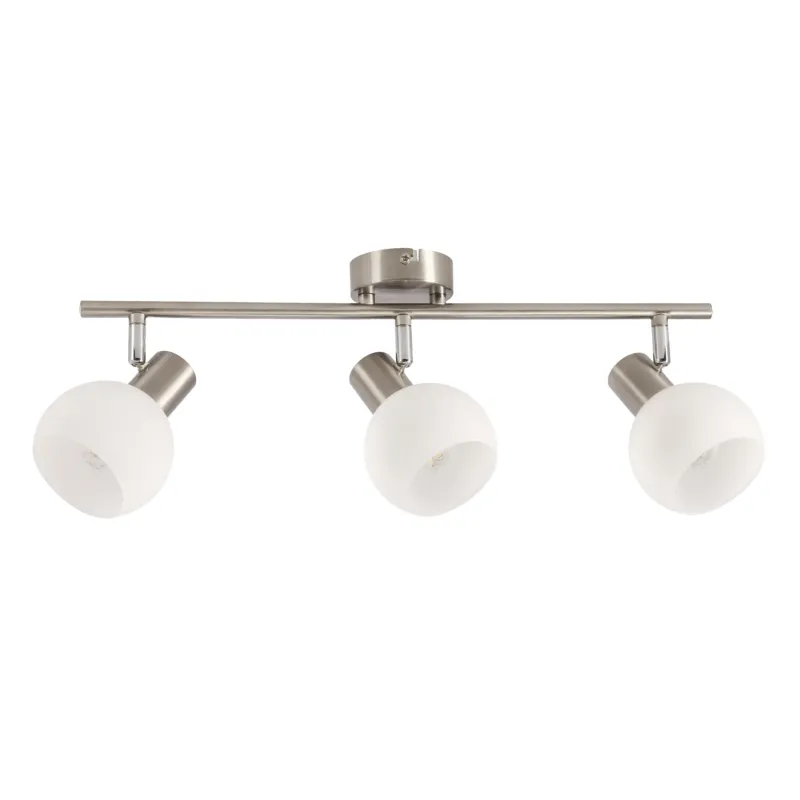Lampa sufitowa Candellux Novo 93 srebrna z białym kloszem 3×E14 Zniżka