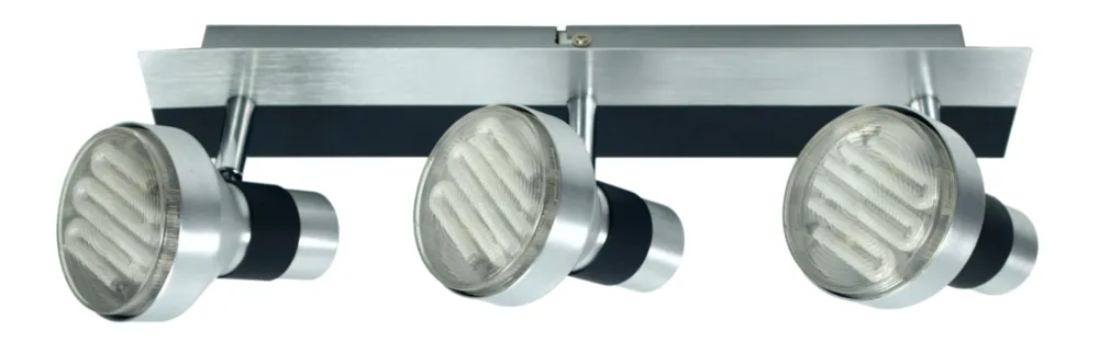 Lampa sufitowa Candellux Sortha srebrno-czarna listwa 3×GX53 Łatwy zwrot