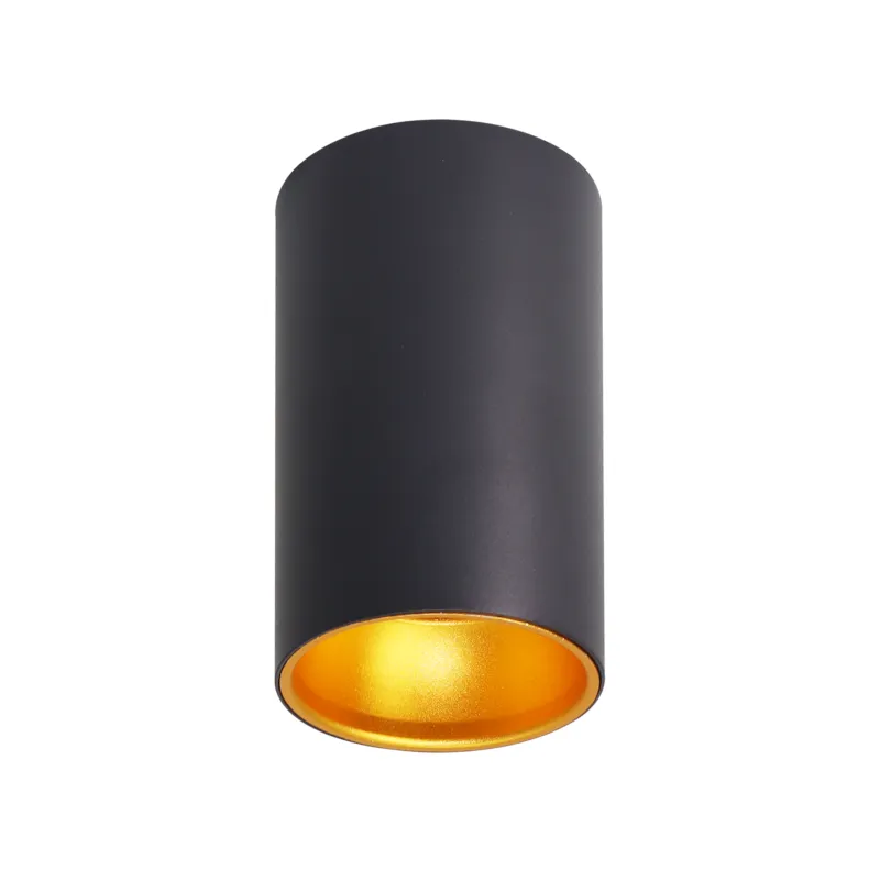 Kup teraz Lampa sufitowa Candellux Tuba czarna ze złotym odbłyśnikiem 1×GU10