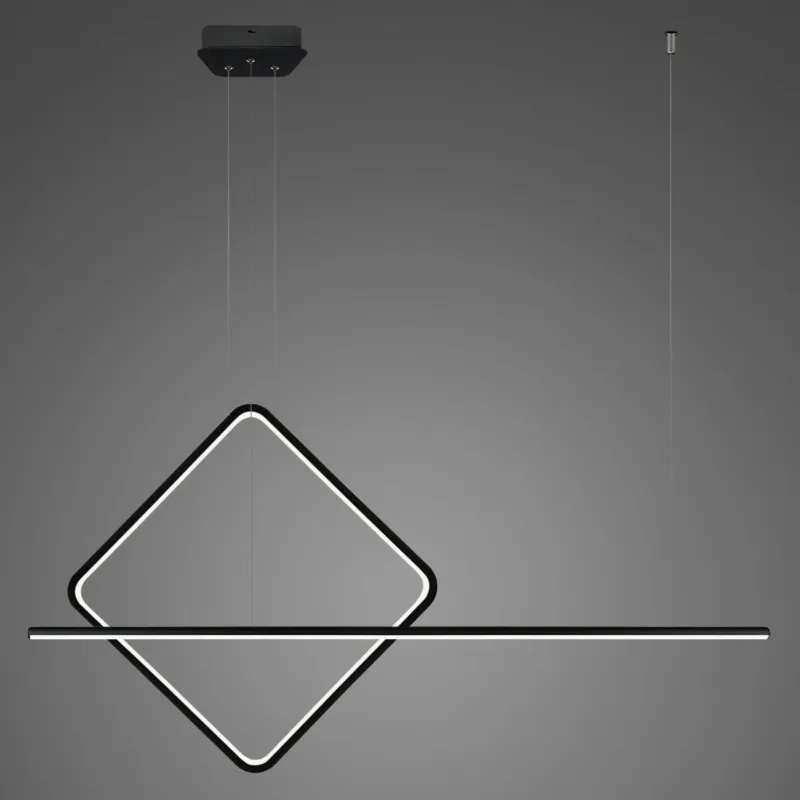 Hit sprzedaży Lampa wisząca Linea No.4 B 60 cm czarna 4000K 48W Altavola Design