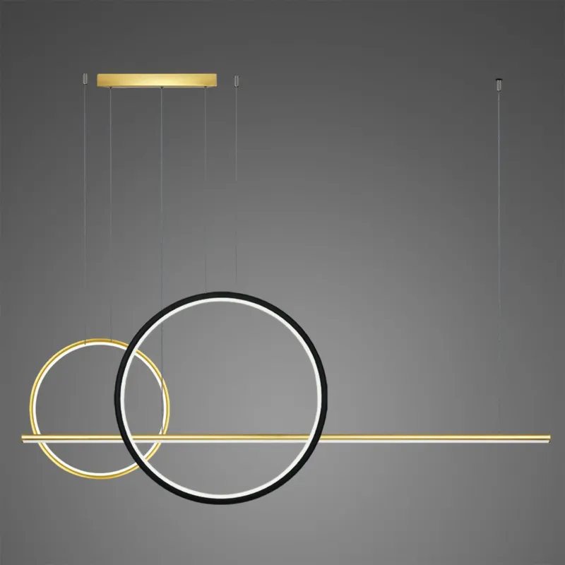 Lampa wisząca Linea No.4 czarny, Złoty 60/40cm - Altavola Hit cenowy