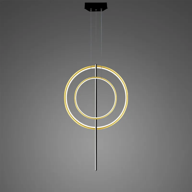 Tylko dziś Lampa wisząca Linea No.5 60x40 cm złoto-czarna 3000K 51W Altavola Design