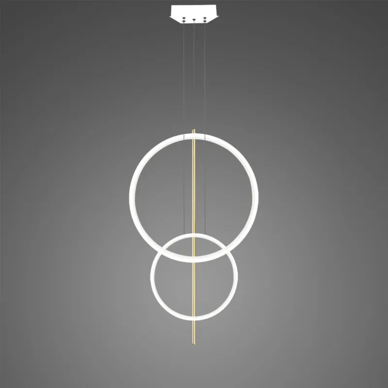 Bezpieczna płatność Lampa wisząca Linea No.5 biały, Złoty 60/40cm - Altavola