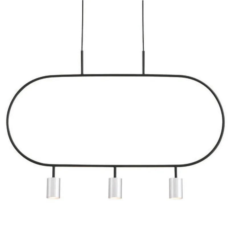 Lampa wisząca Luna 3-punktowa 3W srebrno-czarna Altavola Design Taniej
