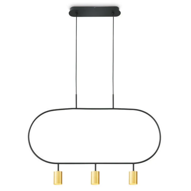 Lampa wisząca Luna czarny, Złoty - Altavola Bezpieczna płatność