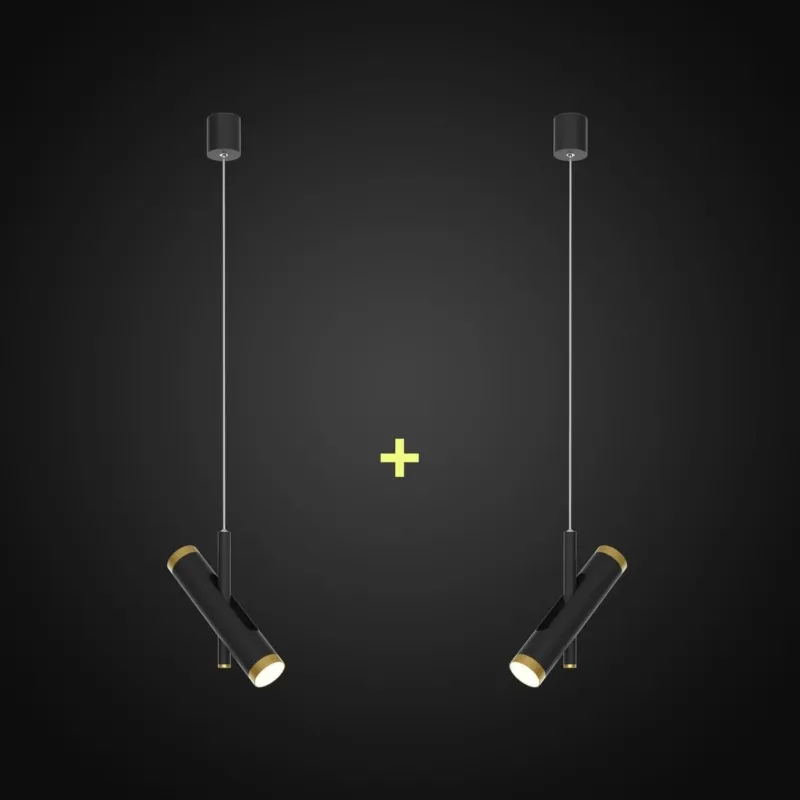 Lampa wisząca Lunette czarny matowy, satynowe złoto 12 cm - Altavola Promocja