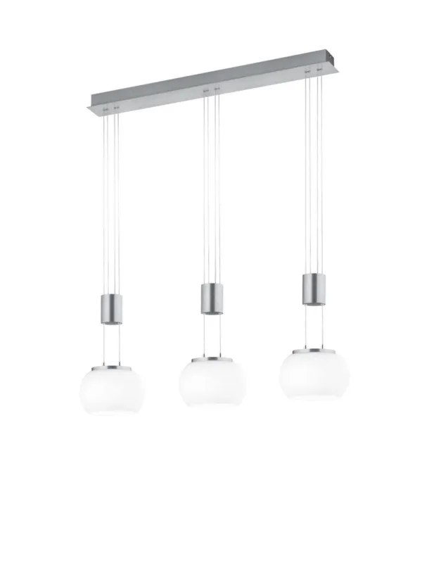 Do wyczerpania zapasów Lampa wisząca Madison srebrny i odcienie srebra LED zintegrowany 342010307 - Trio
