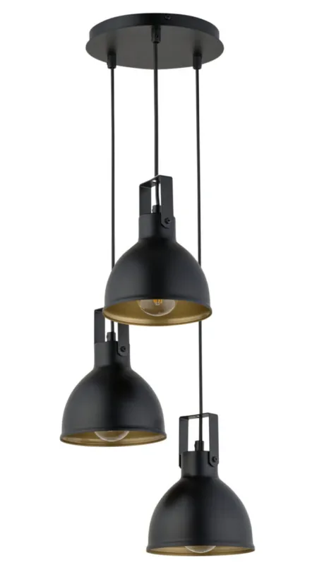 Promocja Lampa wisząca MARS 3xE27 koło czarna 32260 Sigma