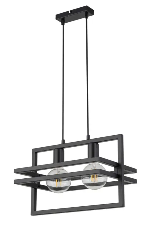 Lampa wisząca Merci 2xE27 czarna 32391 Sigma Łatwy zwrot